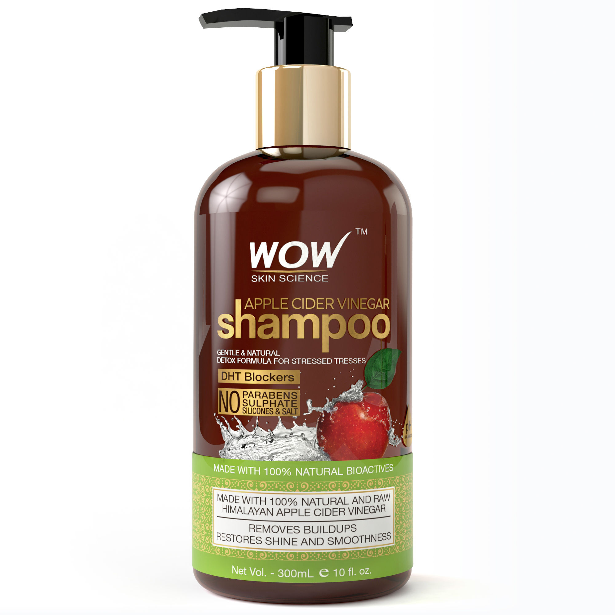 Wow Skin Science Apple Cider Vinegar Shampoo No Sulphate Paraben