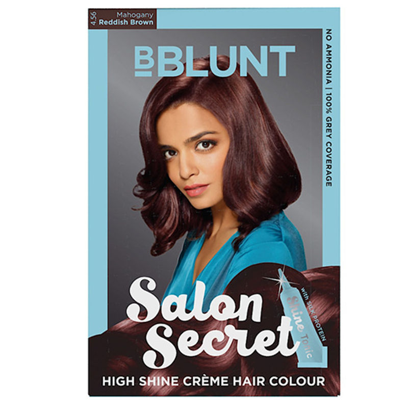 BBLUNT Salon Secret High Shine Creme Hair Colour - Mahogany Reddish Brown 4.56