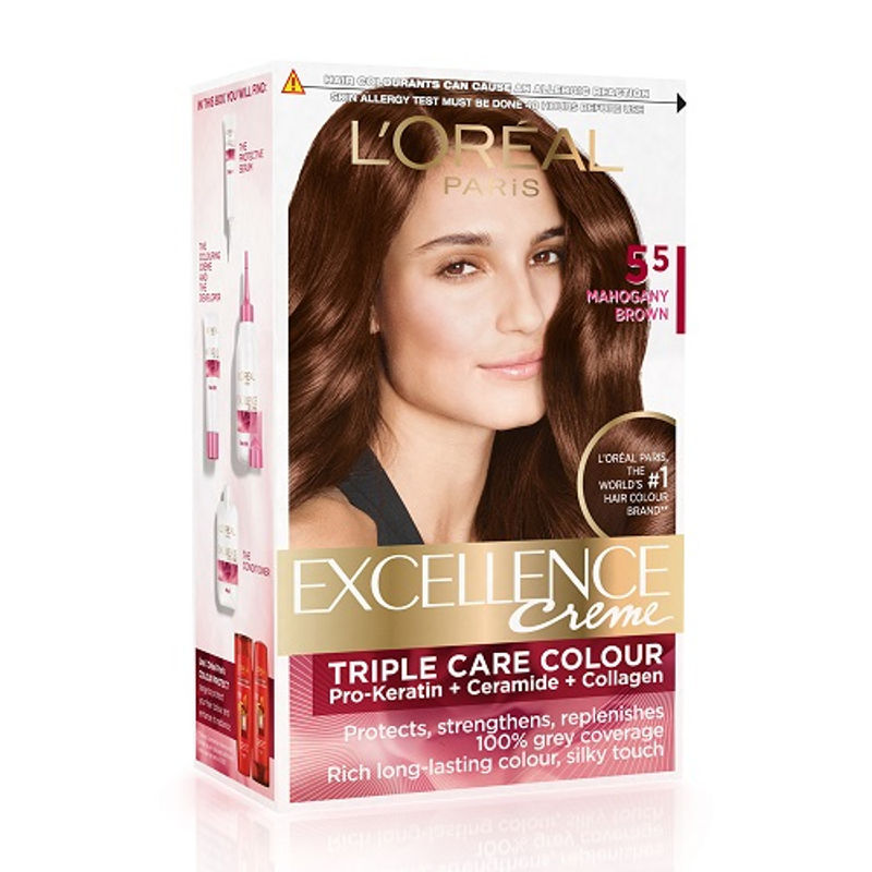 L'Oreal Paris Excellence Creme Hair Color - 5.5 Mahogany Brown