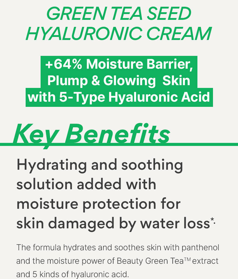green tea seed hyaluronic cream page two.