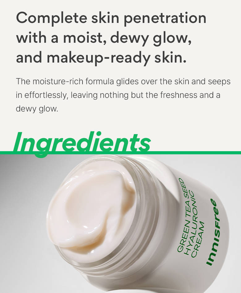 green tea seed hyaluronic cream page three.