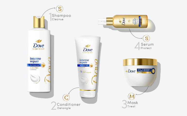 Dove Intense Repair Shampoo usage