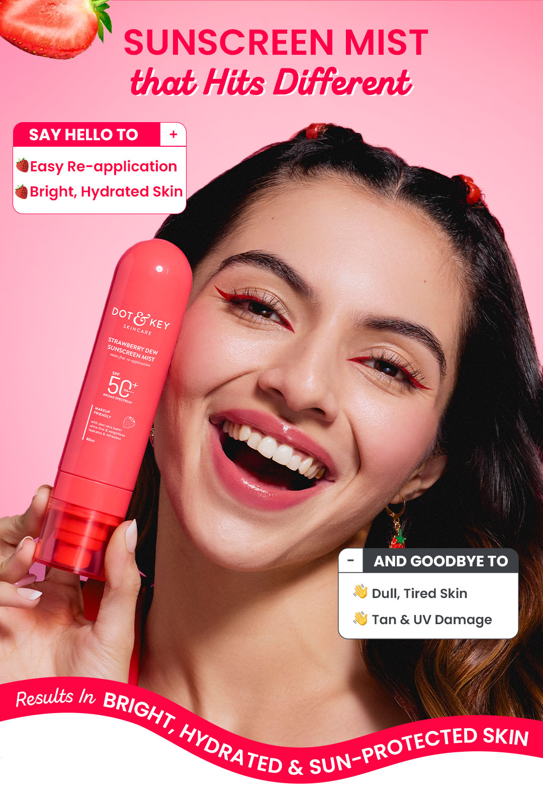 Works over and under makeup, Brightens skin, Non Comedogenic