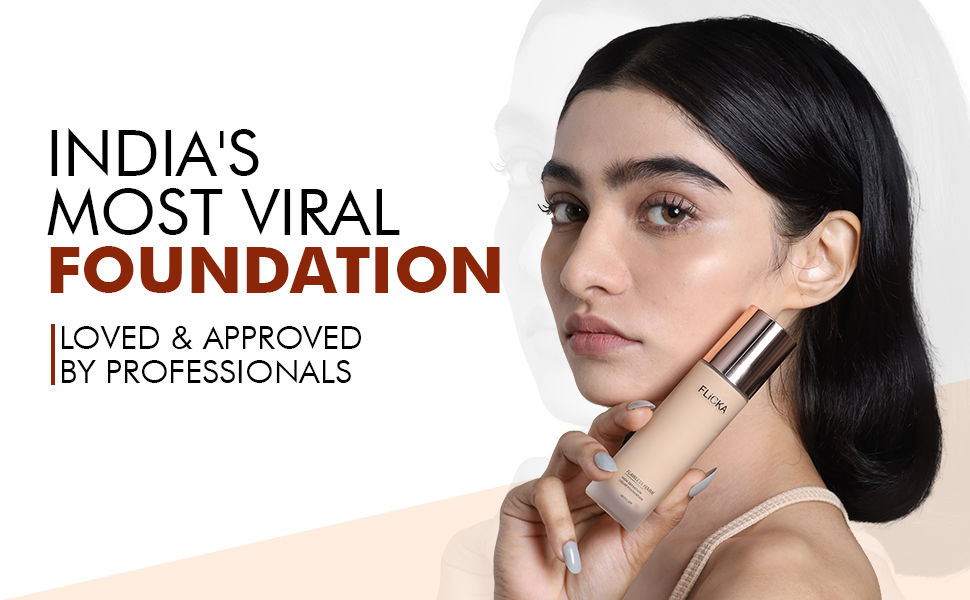 FLiCKA Flawless Femme HD Liquid Foundation - India's Most Viral Foundation, Loved and Approved by Professionals