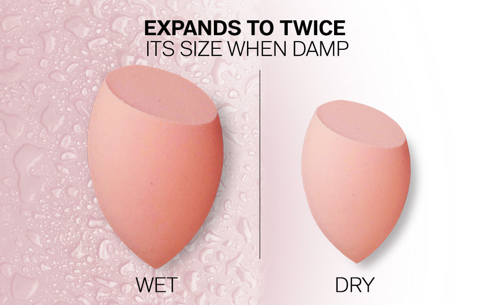 FLiCKA Beauty Blender expands to twice its size when damp