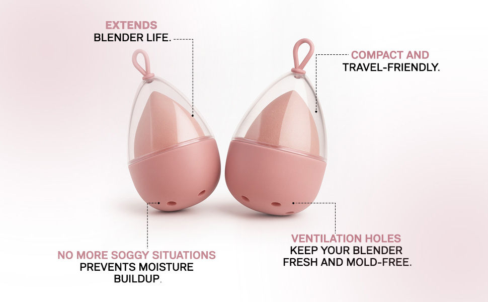 FLiCKA Beauty Blender Case - extends blender life, travel-friendly, ventilation holes, mold-free