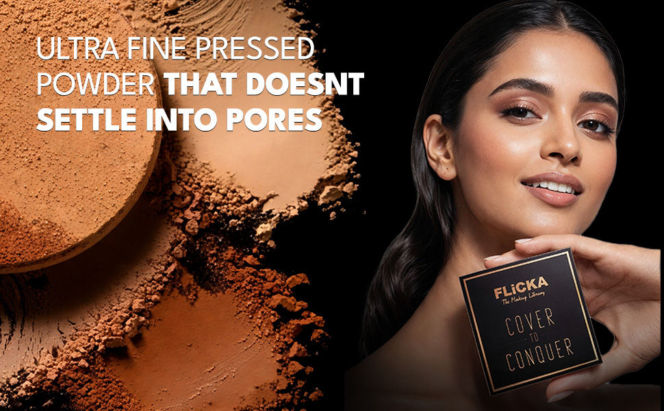 FLiCKA Cover to Conquer - Ultra Fine Pressed Powder That Doesn't Settle Into Pores