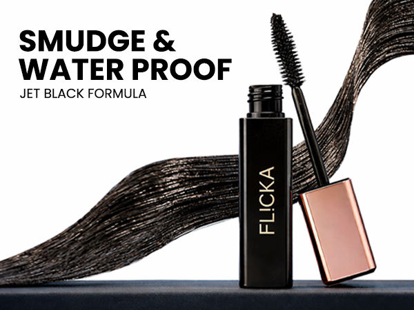 FLiCKA Lash It Out Waterproof Mascara - Smudge and Waterproof Jet Black Formula