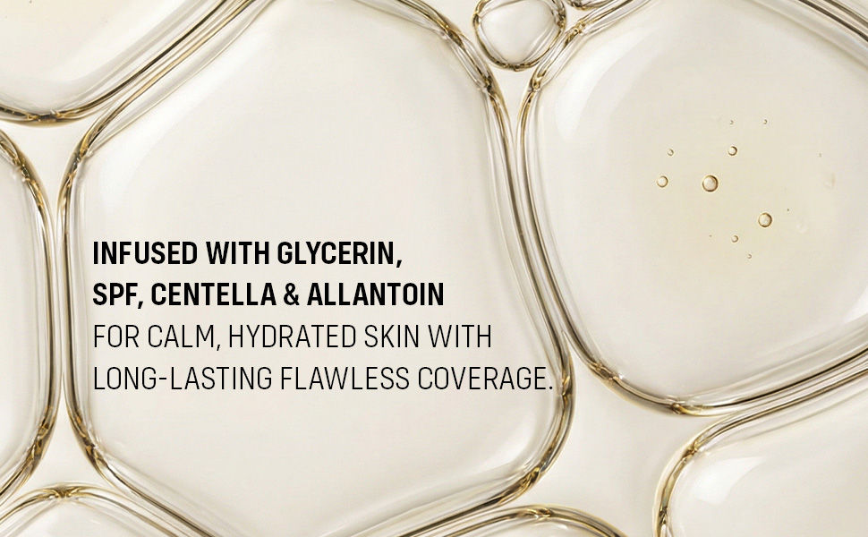 FLiCKA Professional HD Liquid Foundation - Infused with Glycerin, SPF, Centella and Allantoin for Calm Hydrated Skin with Long-Lasting Flawless Coverage