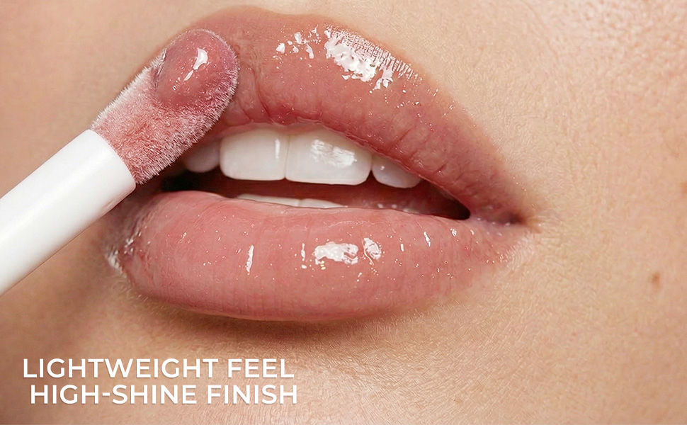 FLiCKA Luxe Lip Gloss - Lightweight Feel High-Shine Finish, Doe-Foot Applicator on Lips