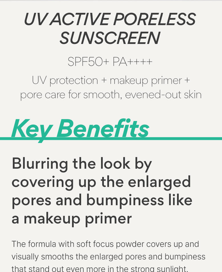 uv active sunscreen page two.