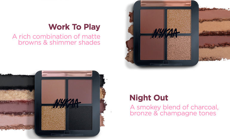 Nykaa Cosmetic 4-in-1 Quad Eyeshadow Palettes
