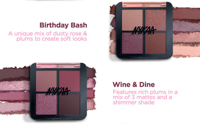 Nykaa Cosmetic 4-in-1 Quad Eyeshadow Palettes