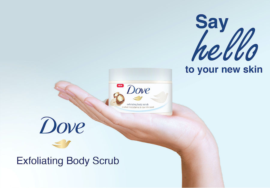 Dove Exfoliating Body Polish Scrub with Crushed Macadamia and Rice Milk