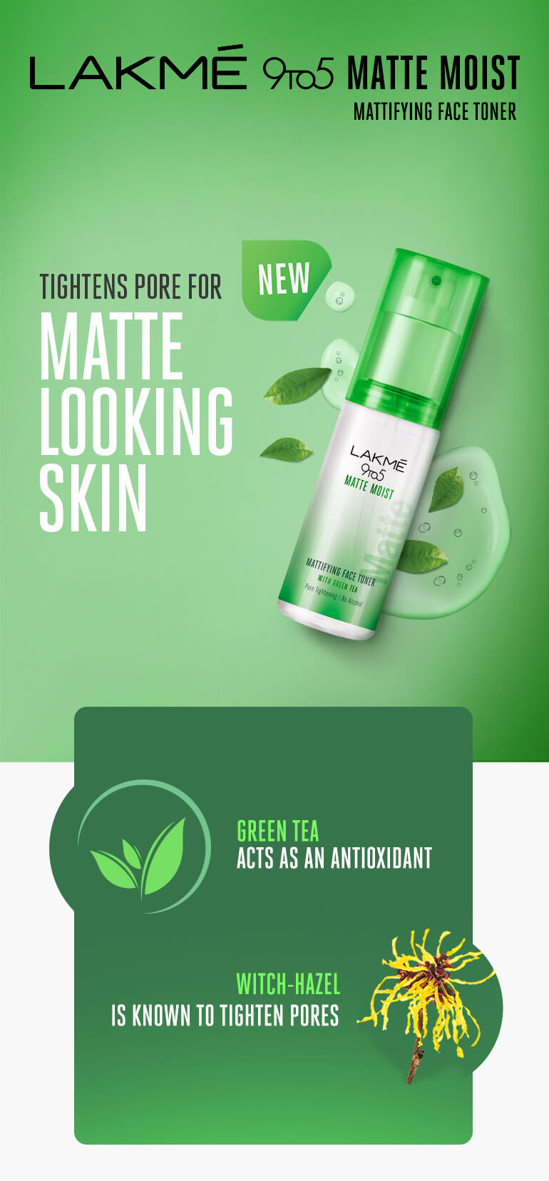 Lakme 9 To 5 Moist Matte Mattifying Face Toner Buy Lakme 9 To 5 Moist