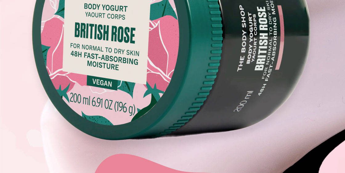 The British Rose Body Yogurt Packaging