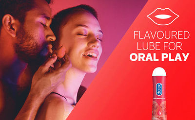 Buy Durex Lube Strawberry Flavoured Lubricant Gel for Men & Women Online