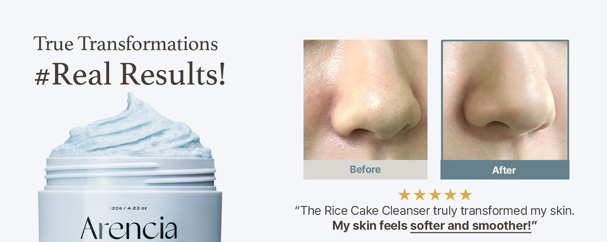 Arencia Fresh Blue Hyssop Rice Mochi Cleanser (Pack Size120g)