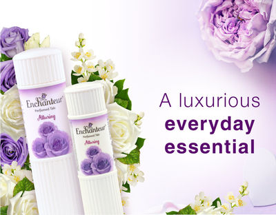 Perfumed Talc Enchanteur Perfume Purple Enchanteur Alluring Talc