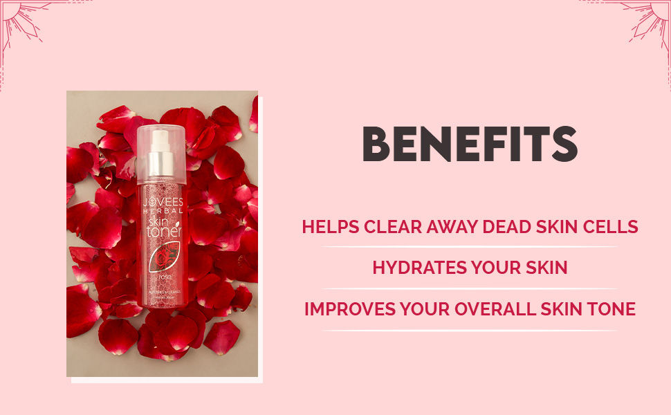Jovees Herbal Rose Skin Toner For Youthful Skin | skin toner for glowing skin | Skin toner for women | skin toner for dry skin | skin toner for acne | skin care for clear skin | skin toner mist | skin toner | natural skin toner | face toner | rose toner | Rose water for skin