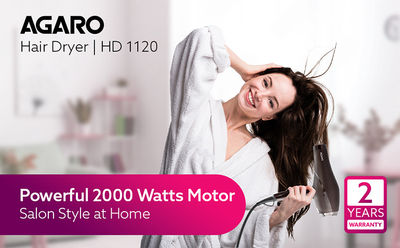 Buy AGARO HD-1120 Professional Hair Dryer 2000W AC Motor