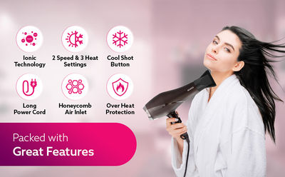 Buy AGARO HD-1120 Professional Hair Dryer 2000W AC Motor