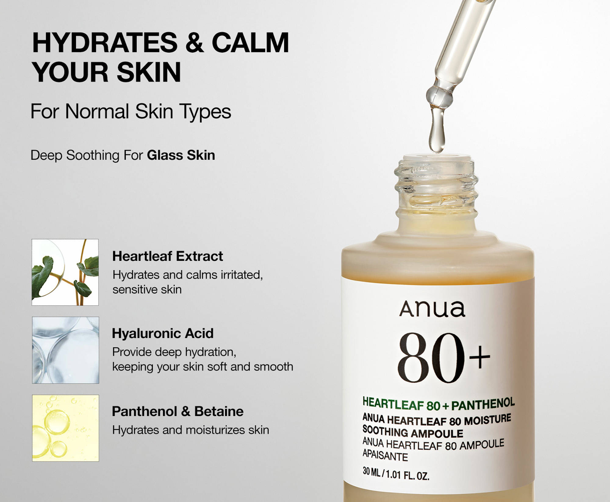 Anua Heartleaf 80 Moisture Soothing Ampoule