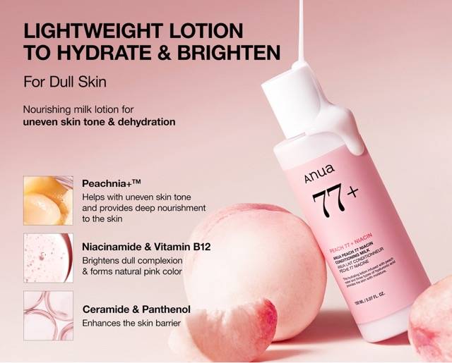 Anua Peach 77 Niacin Conditioning Milk