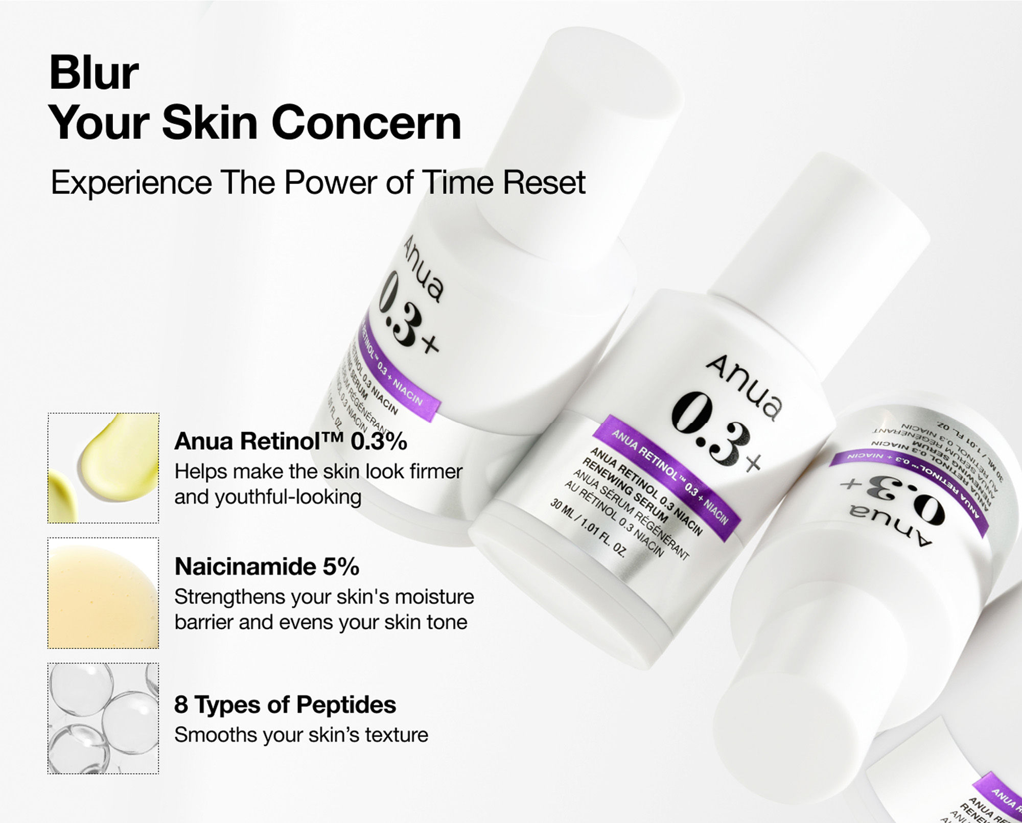 Buy Anua Retinol 0.3 Niacin Renewing Serum, Anti-Aging Serum with