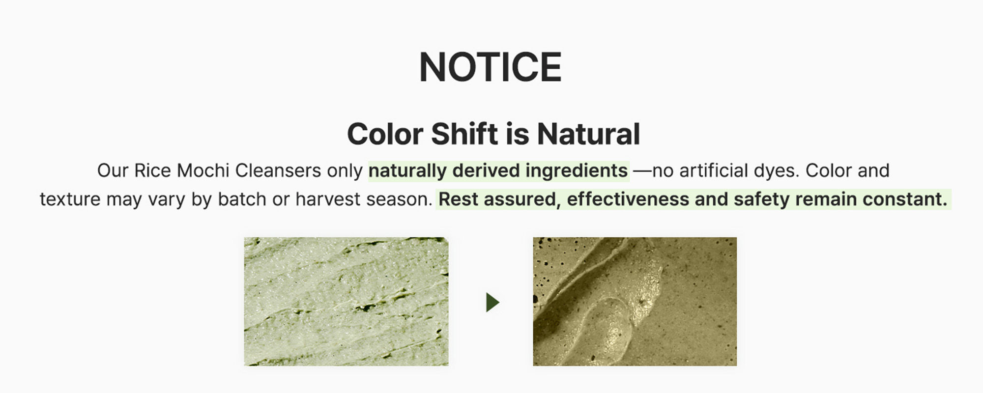 Arencia Fresh Green Rice Mochi Cleanser