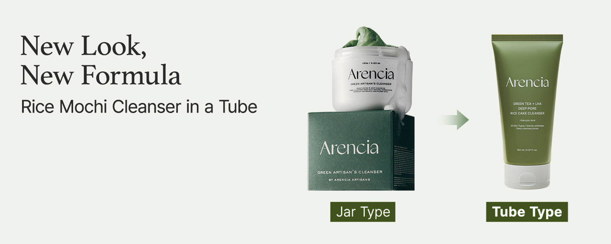 Arencia Fresh Green Rice Mochi Cleanser