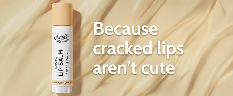 Chemist-At-Plays-Natural-Lip-Balm-Repairs-Chapped-Lips-Brightens-Lips-SPF-50-24HR-Moisture-4.5gm