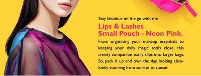 Buy Colorbar Lips Lashes Small Pouch Neon Pink Online