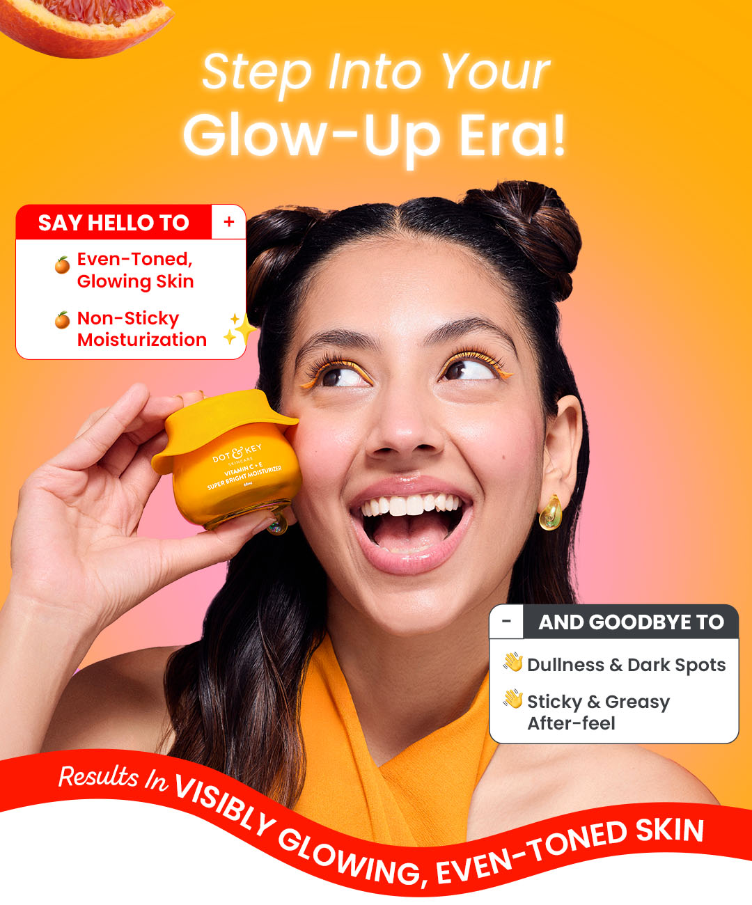 Dot & Key Vitamin C + E Sorbet Super Bright Moisturizer For Face | Vitamin C Face Moisturizer|Reduces Skin Dullness|Oil Free & Lightweight | For All Skin Types | 60Ml | Dark Spots | Light sorbet gel | Provides the perfect makeup base | Combination skin