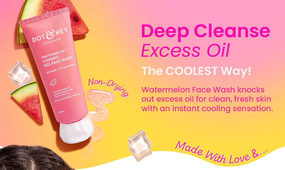 DOT & KEY Watermelon Super Glow Gel Face Wash With Vitamin C&Cucumber|Face Wash For Glowing Skin|Oil Free Face Wash|Removes Excess Oil&Dirt|For Combination & Oily Skin|For Women & Men | Gentle cleanser | Skin brightening | Non-drying | Sulphate-free | Controls excess oil