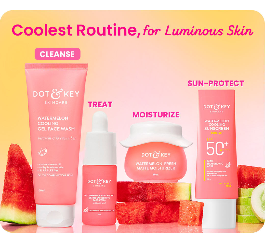 DOT & KEY Watermelon Super Glow Gel Face Wash With Vitamin C&Cucumber|Face Wash For Glowing Skin|Oil Free Face Wash|Removes Excess Oil&Dirt|For Combination & Oily Skin|For Women & Men | Gentle cleanser | Skin brightening | Non-drying | Sulphate-free | Controls excess oil