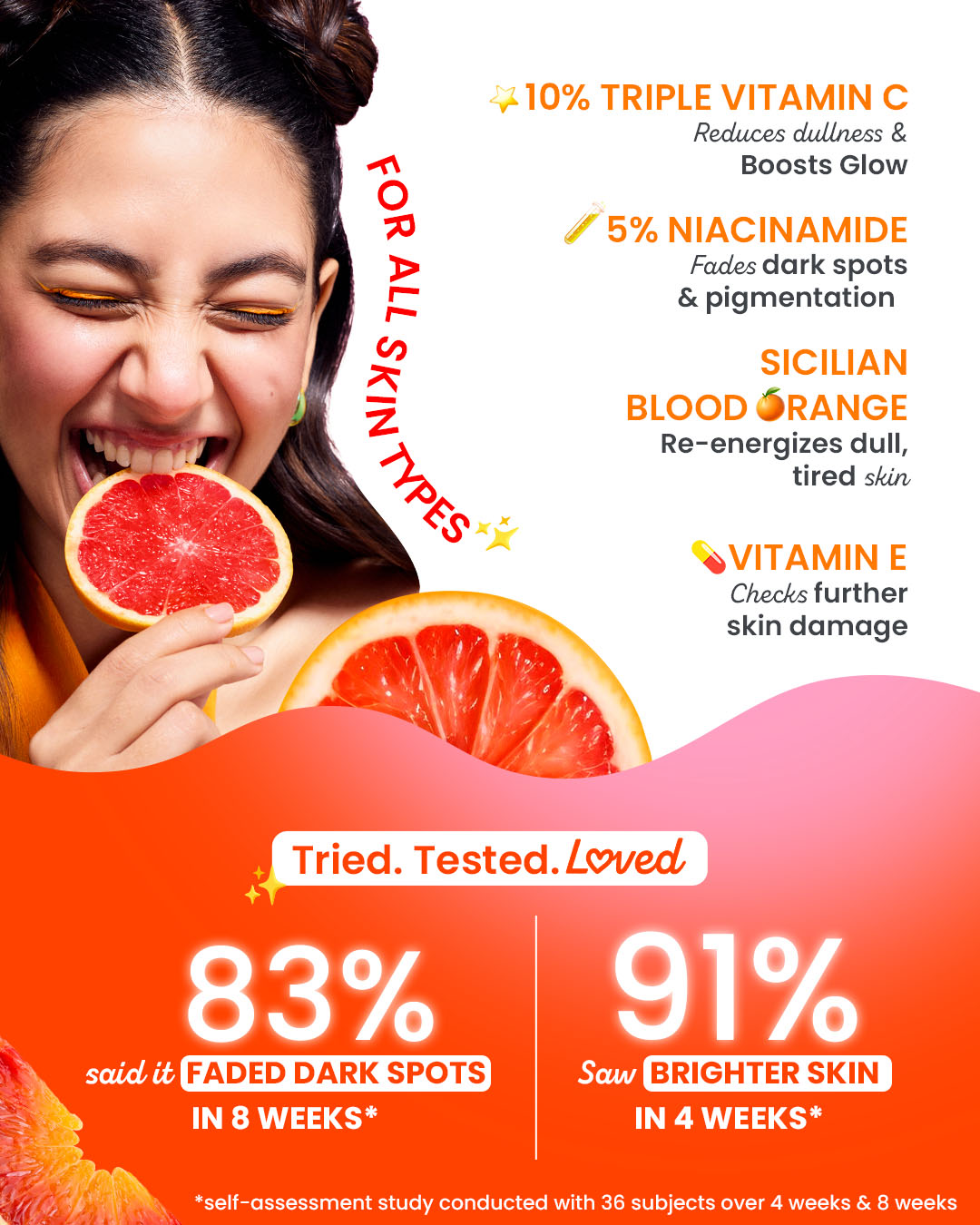 paraben free face serum, Vitamin C serum, 10% Triple Vitamin C