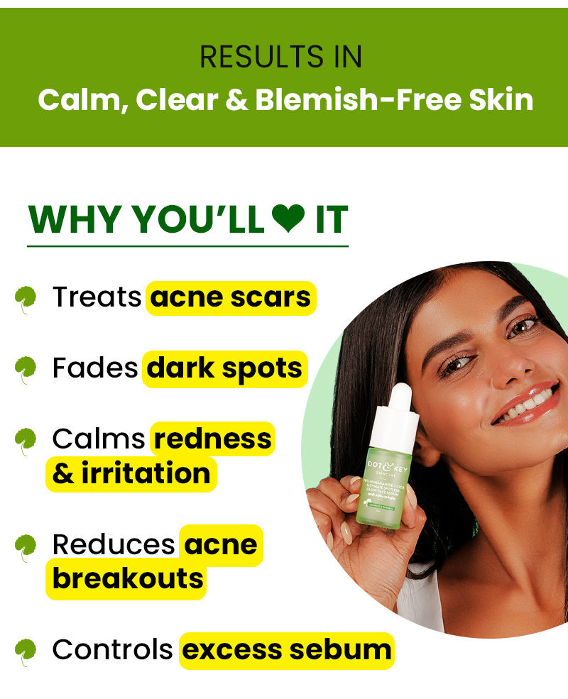 Soothing properties, Skin repair, Acne Scars, Redness reduction, Blemish control
