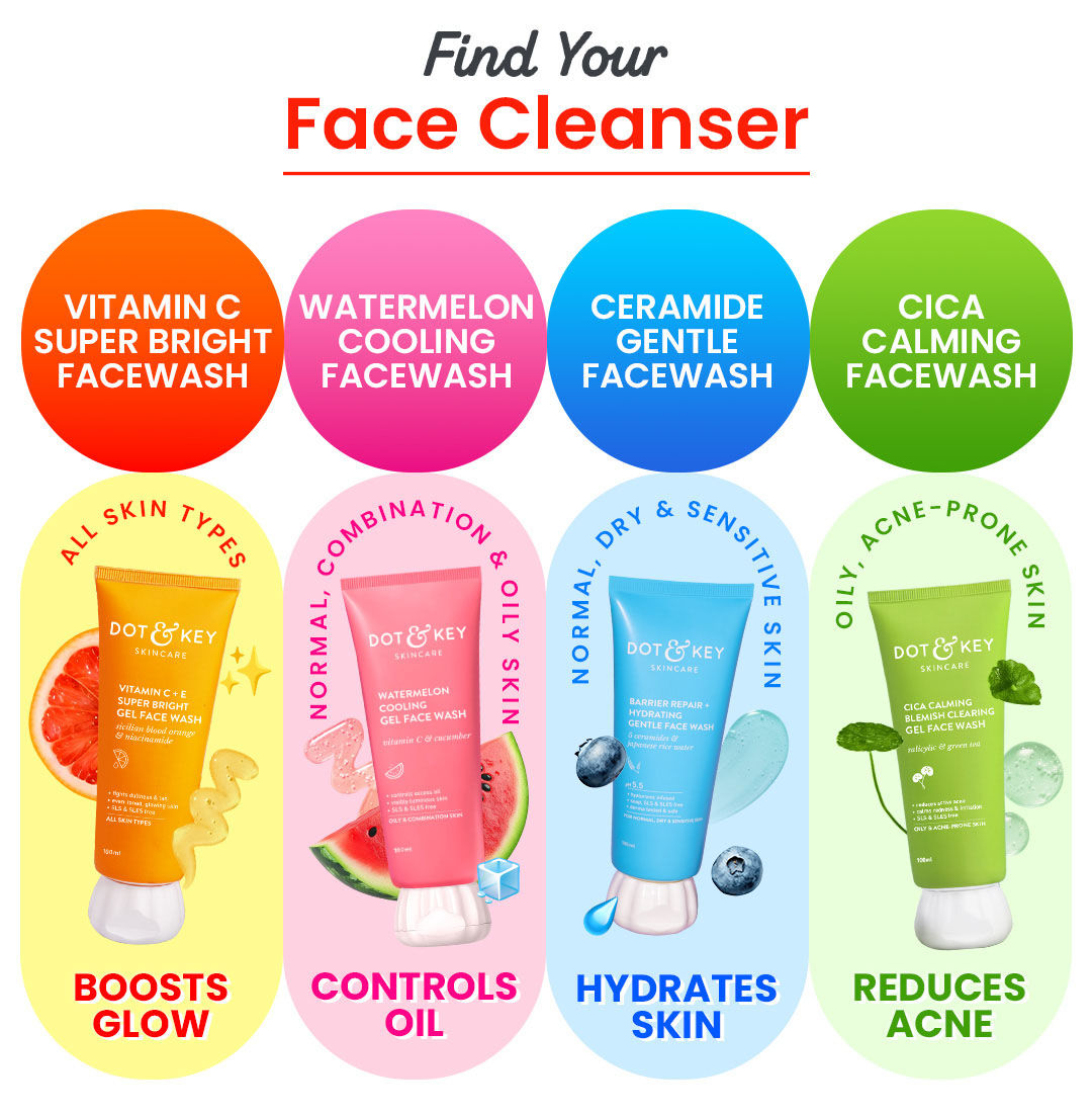 DOT & KEY Vitamin C + E Super Bright Gel Face Wash For Glowing And Brightening Skin | All Skin Types|With Triple Vitamin C| Face Wash For Women & Men | Fresh-Faced Glow | Citrusy Refreshment | Skin Brightening | Non-drying facewash | Refreshing Cleanser | Vitamin C Beauty | Brightening Gel Cleanser