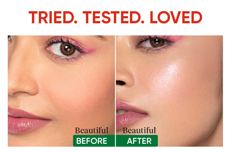 Radiant Complexion, Highlighter, Strawberry Infusion, Luminous Skin, Glowing Finish, Makeup Base, Makeup Illumination