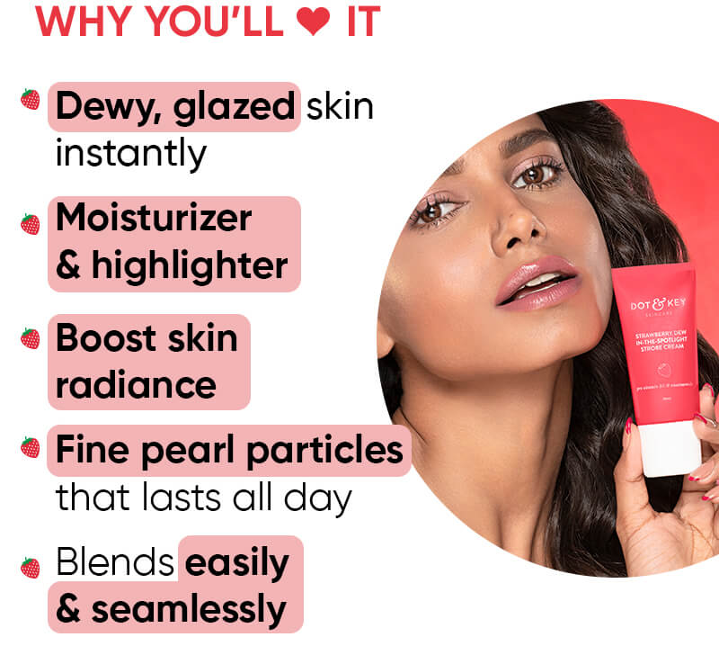 Illuminating Moisturizer, Strawberry Beauty, Hydrating Highlighter, Dewy Finish,
