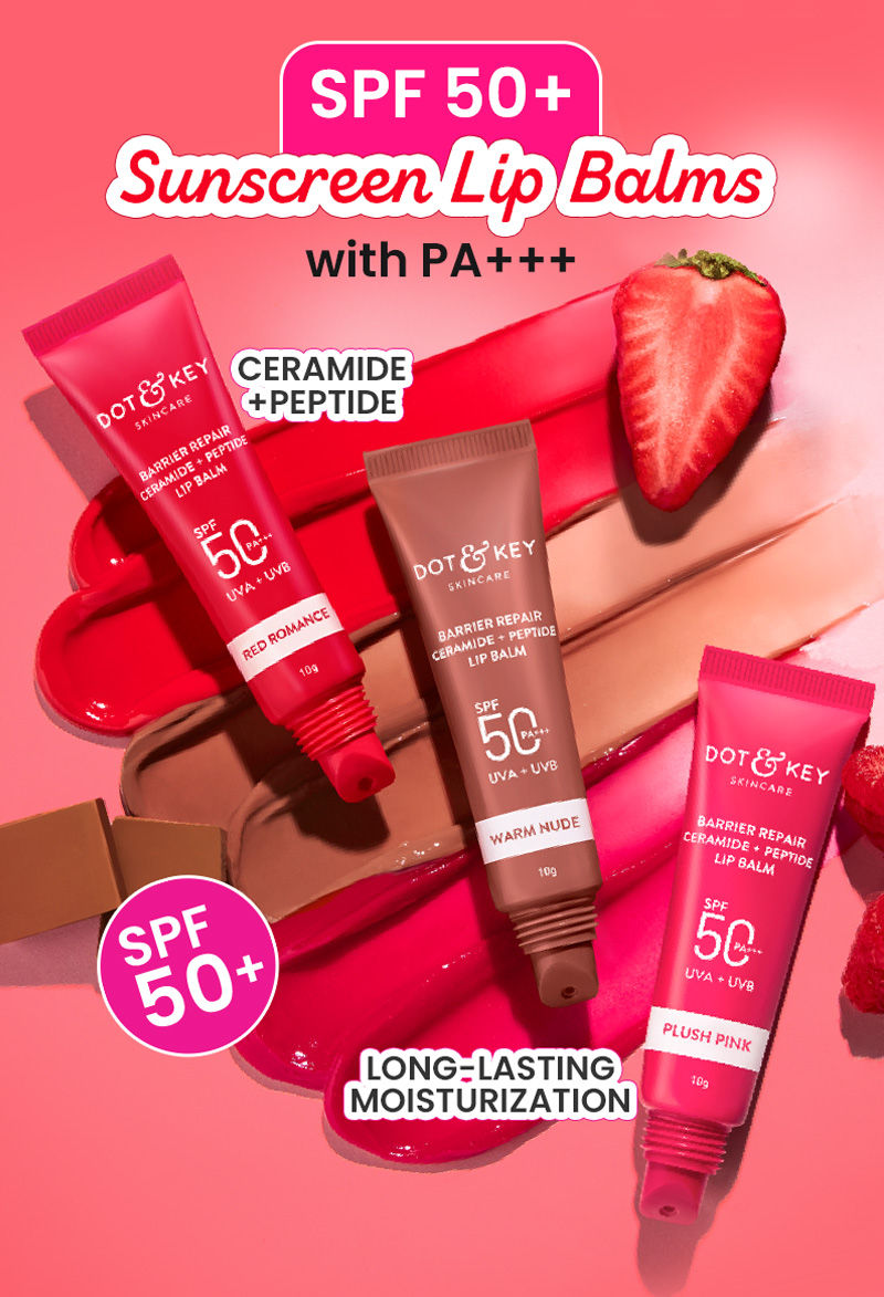 SPF 50 tinted lip balm, Repairing lip treatment, Ceramide peptide lip care