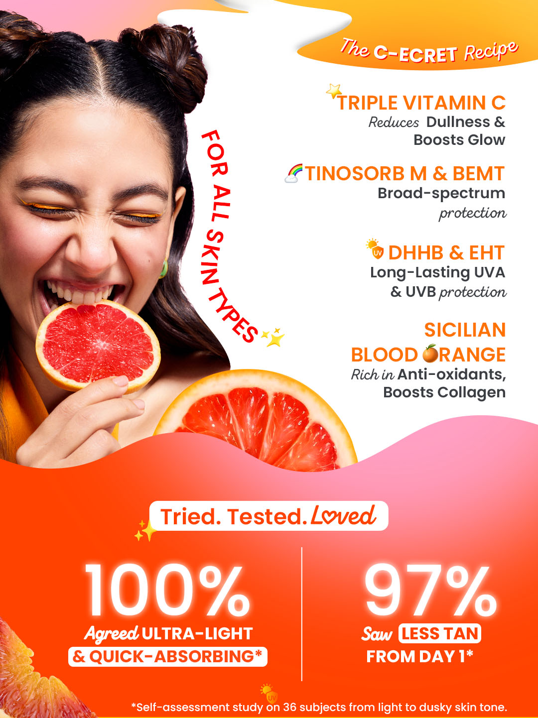 DOT & KEY Vitamin C + E Super Bright Sunscreen Spf 50 |Water-Light,UVA/UVB & Blue Light Protection|For Even Toned & Glowing Skin|With Liquid Spf 50+++| No White Cast| For All Skin Types| With hybrid UV filters | Non-sticky, non-greasy | Lightweight & quick absorbing | For all skin types