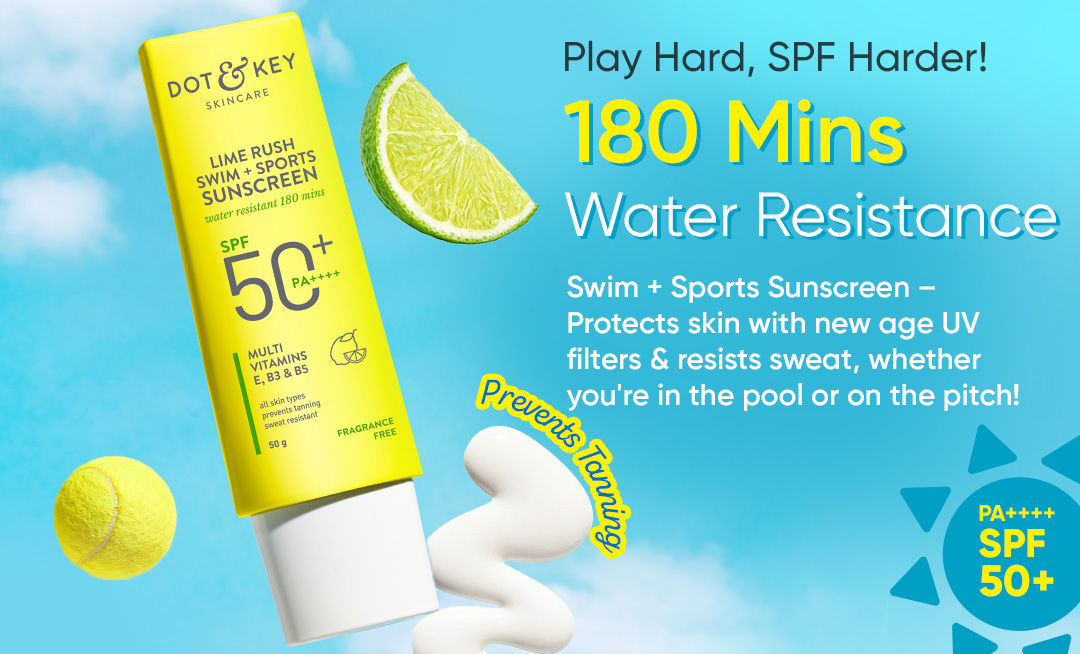 SPF 50, PA++++, Lime Rush, Swim