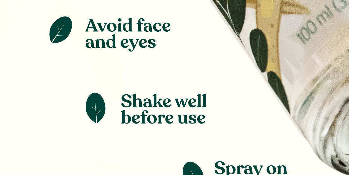 Avoid Face and Eyes, Shake Well, Spray