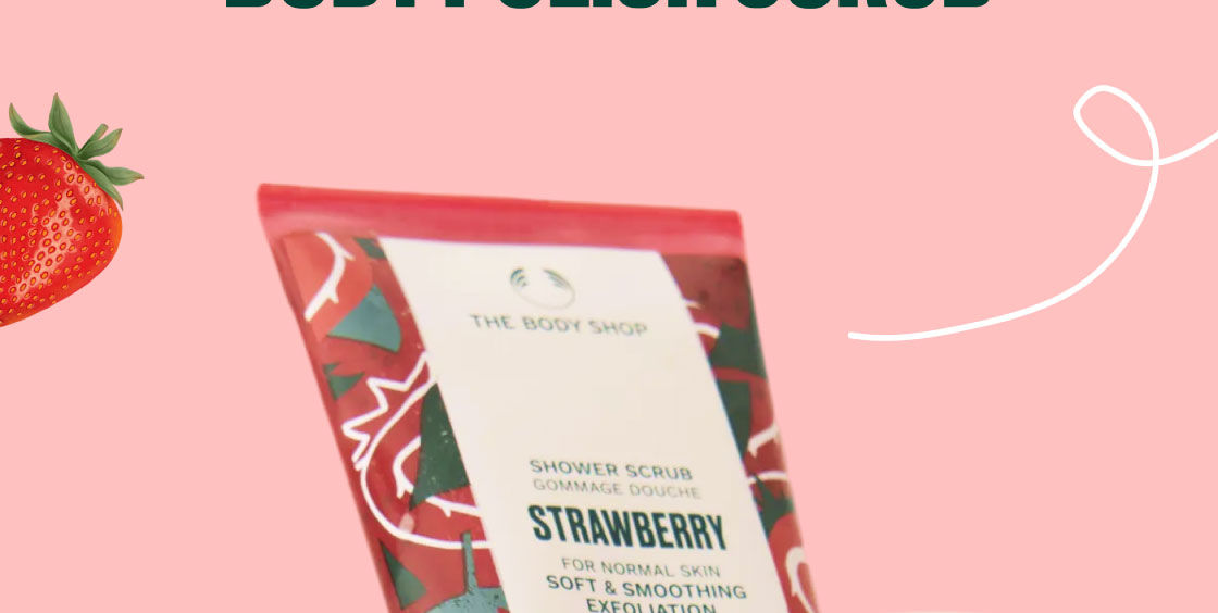 The Body Shop Strawberry scrub Product Shot