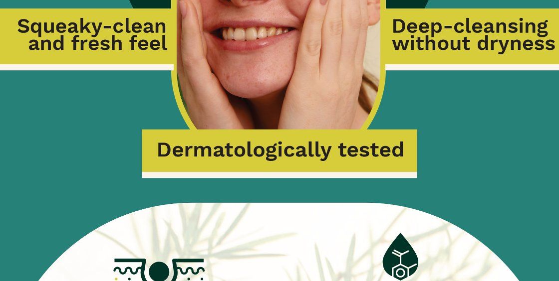 Squeaky-Clean and Fresh Feel, Deep-Cleansing without dryness, Dermatologically Tested