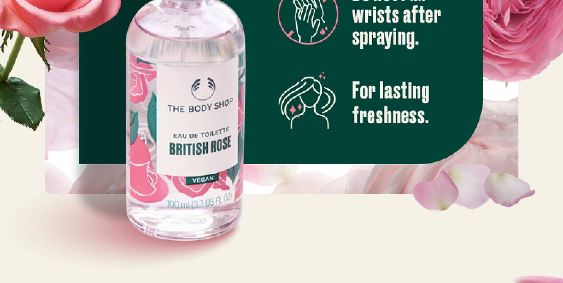 How To Use - Do Not Rub wrists after spraying, For Lasting Freshness