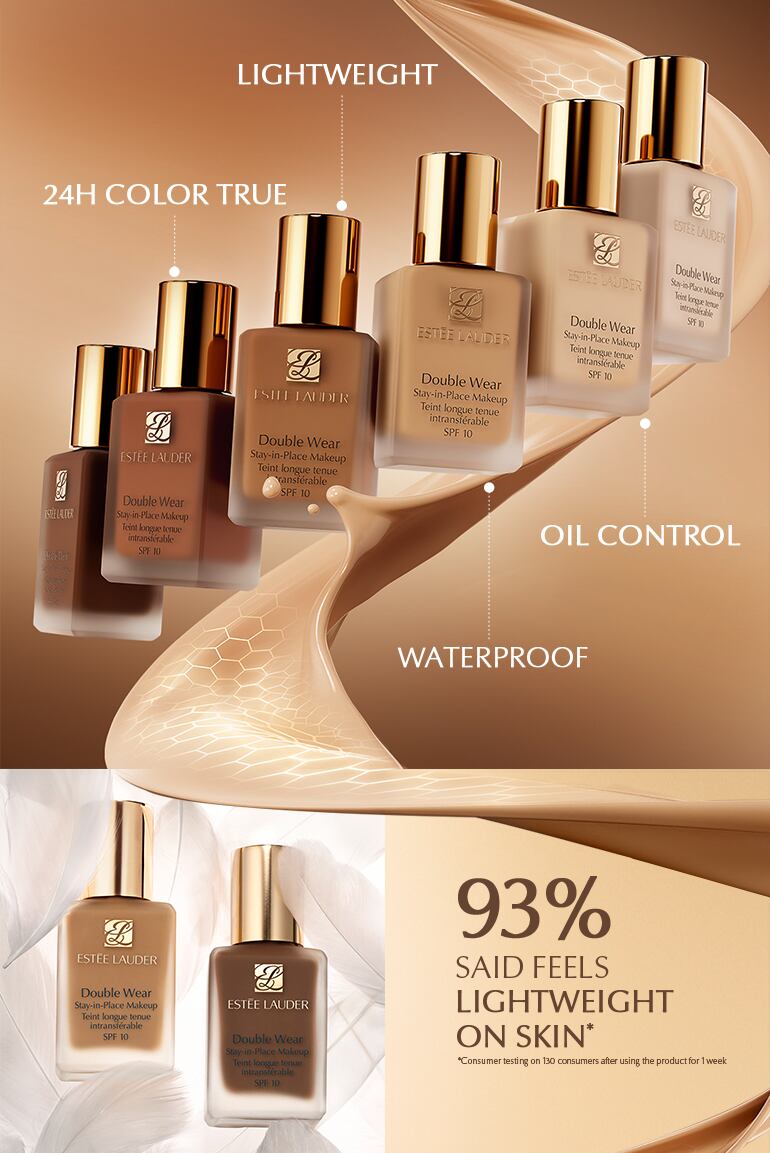 Light weight, 24H color true, Oil control, Waterproof | 93% said feels lightweight on skin