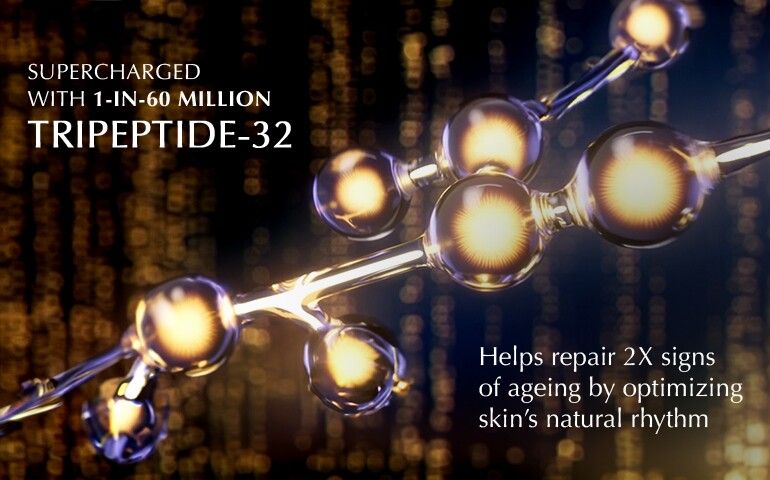 Supercharged with 1-in-60 million Tripeptide-32 | Helps repair 2X signs of ageing by optimizing skin&rsquo;s natural rhythm
